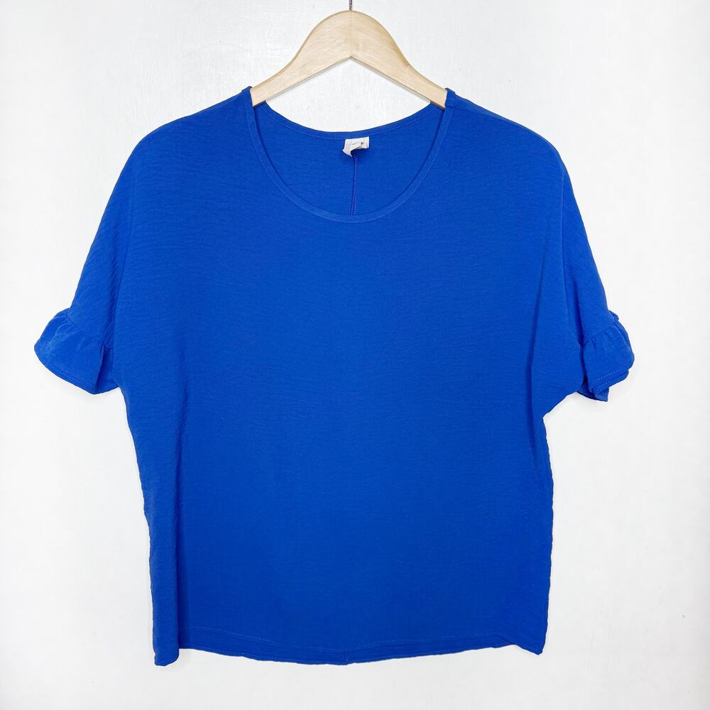 2 HEARTS Blue V Neck Blouse